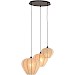 Hanglamp Moscito zwart ecru linnen 3-lichts