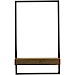 Wandplank Pardal hout metaal 50x30 cm bruin