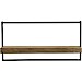 Wandplank Pardal hout metaal 30x60 cm bruin