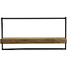 Wandplank Pardal hout metaal 30x60 cm bruin