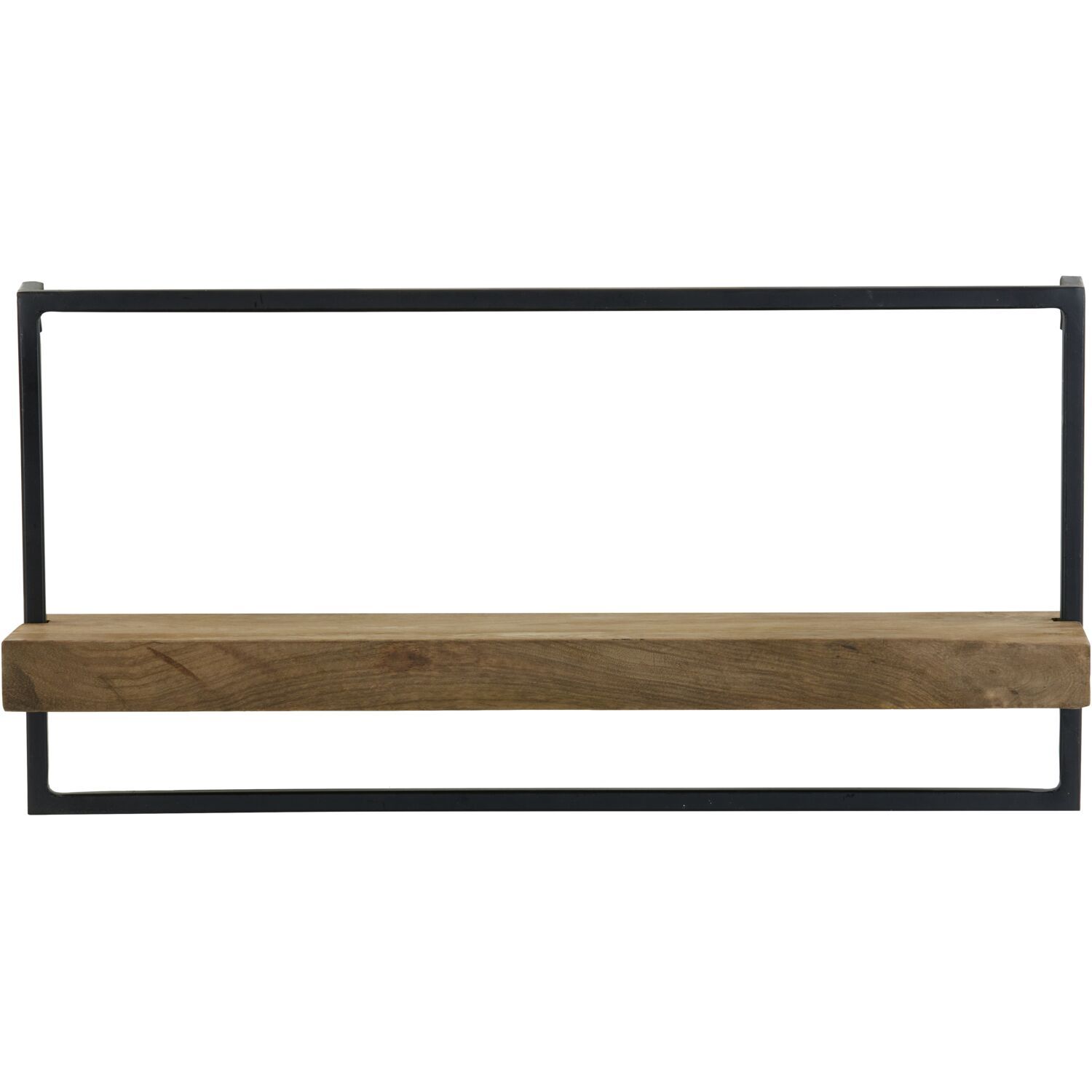 Wandplank Pardal hout metaal 30x60 cm bruin