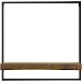 Wandplank Pardal hout metaal 50x50 cm bruin
