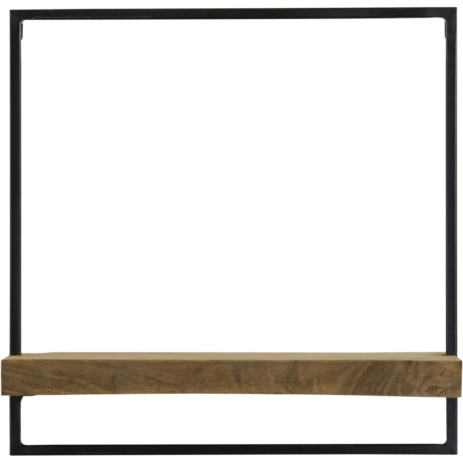 Wandplank Pardal hout metaal 50x50 cm bruin