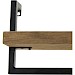 Wandplank Pardal hout metaal 24x100 cm bruin