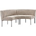 Eetkamerbank Cenare 230 cm taupe