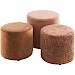 Poef Roby 45 cm bruin rond