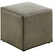 Poef Roby 40x40 cm microleder groen vierkant