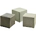 Poef Roby 40x40 cm microleder groen vierkant