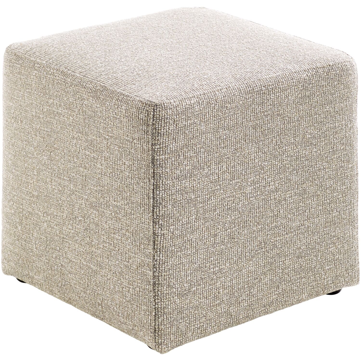 Poef Roby 40x40 cm beige vierkant