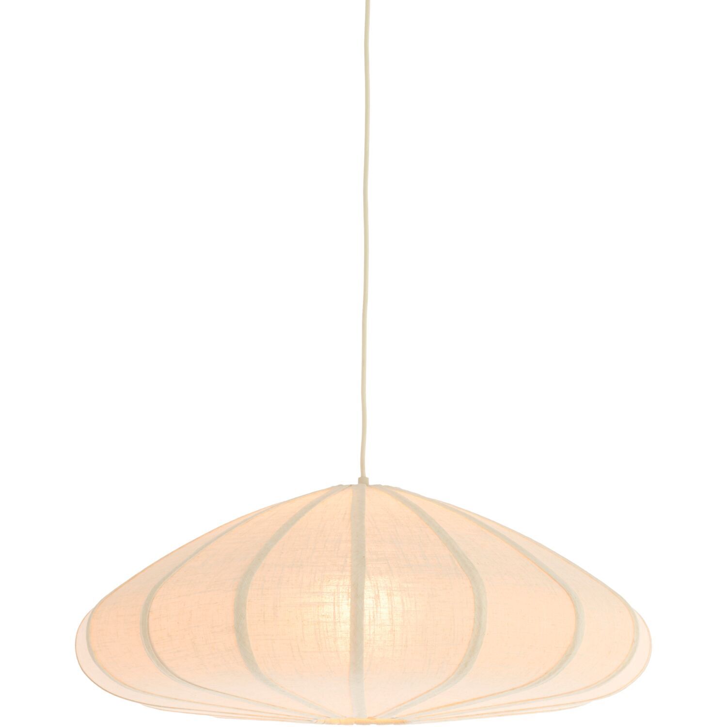 Hanglamp Cantilupo L wit linnen 1-lichts