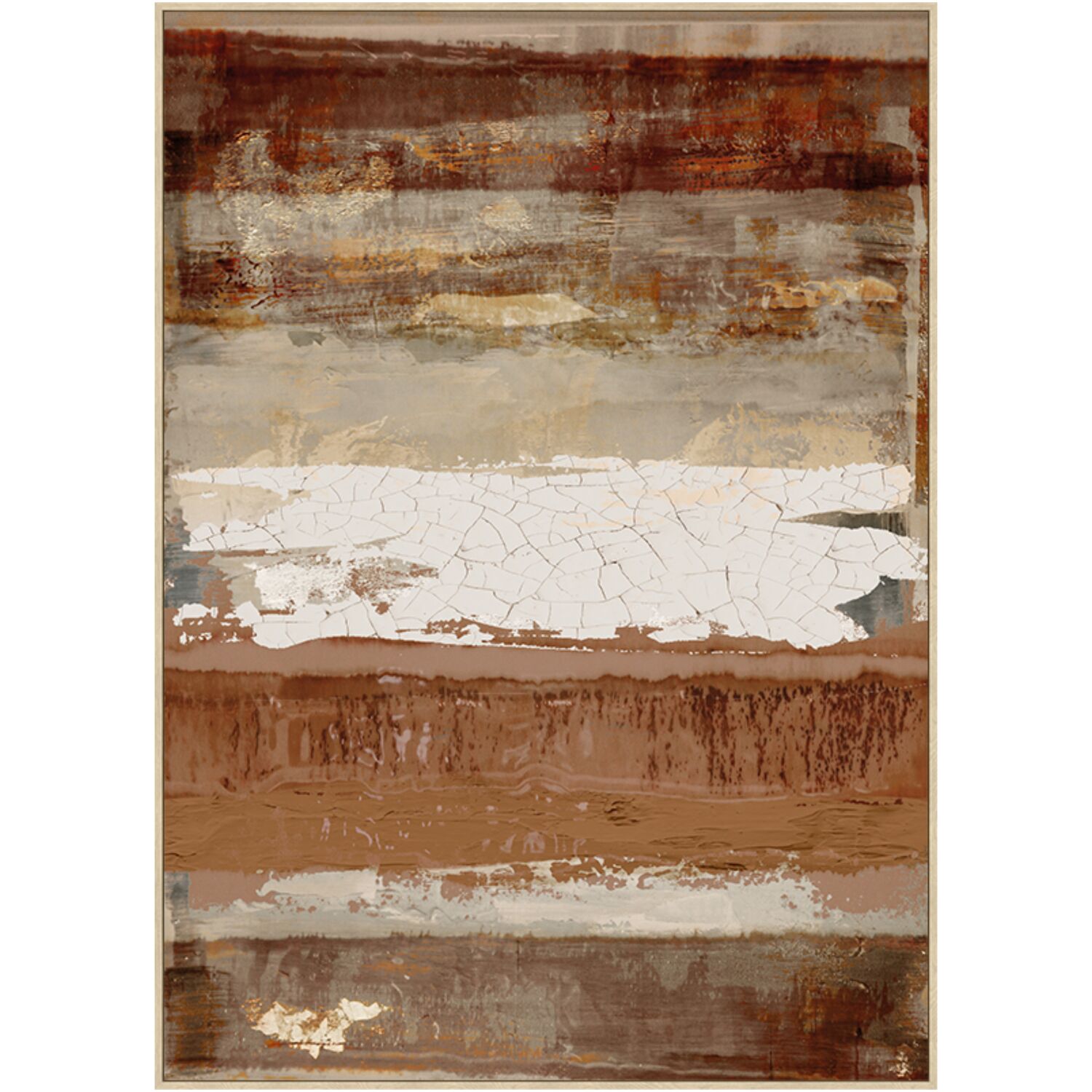 Schilderij Landschap bruin beige
