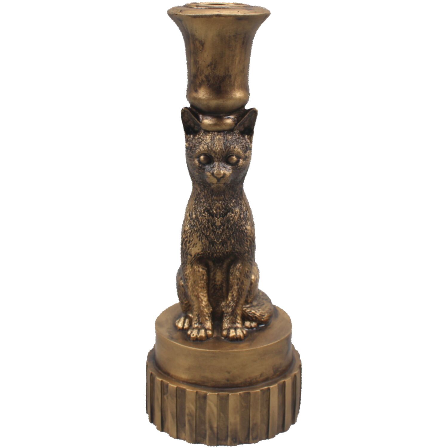 Kandelaar Ippari kat met kopertint