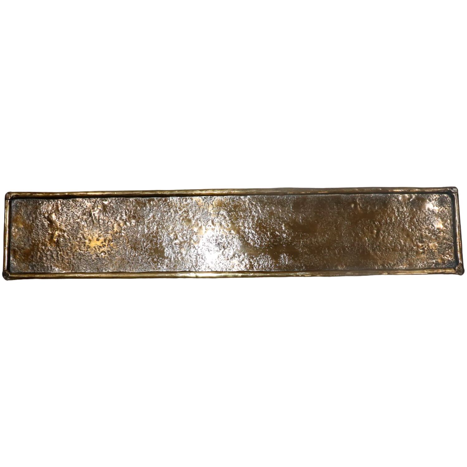 Decoratieschaal Trebbia 7,5x38 cm rechthoekig brons