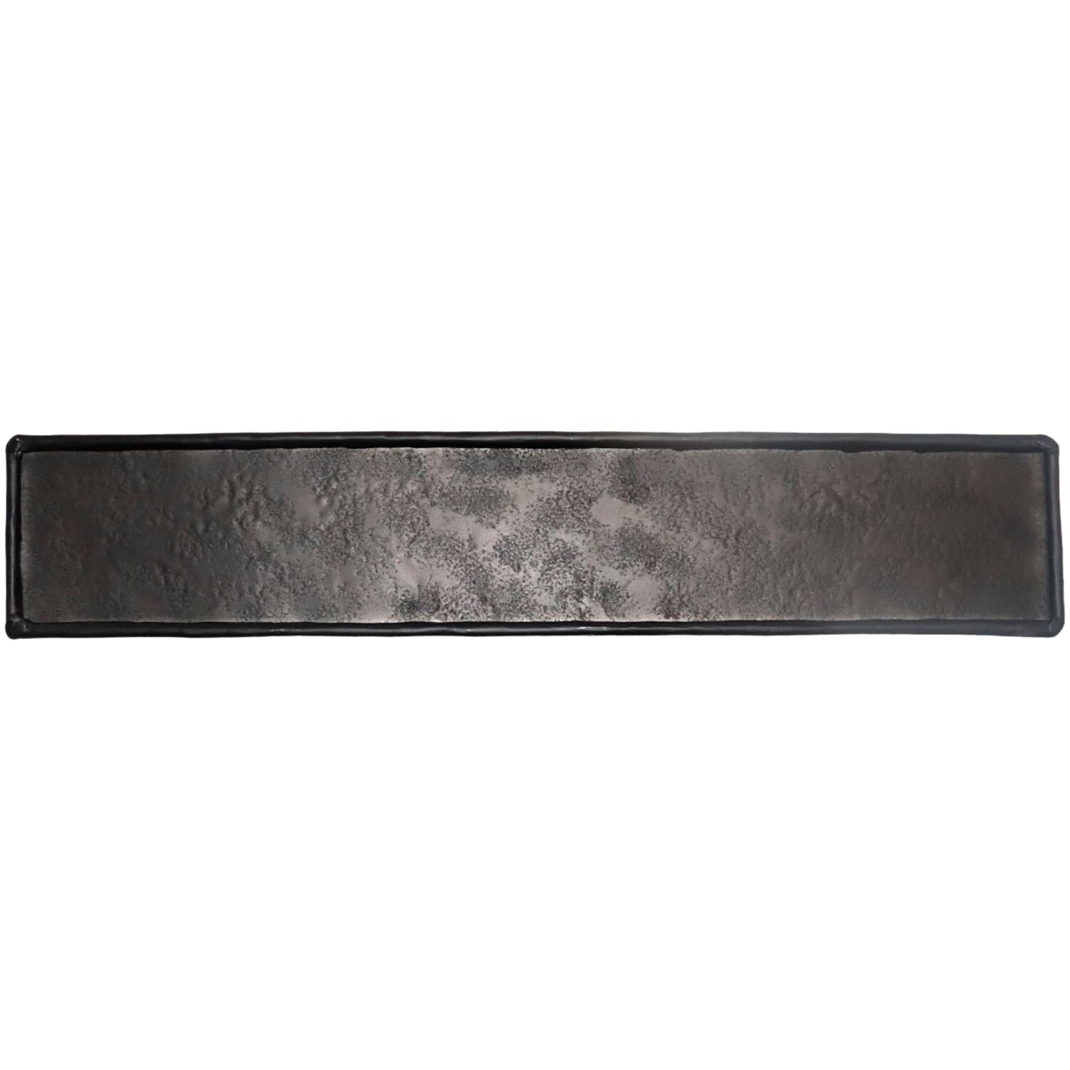 Decoratieschaal Trebbia 7,5x38 cm rechthoekig zwart