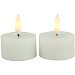 Theelicht Benevento Led wit 4 cm rond set van 2