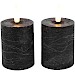 Stompkaars Benevento Led zwart 5 cm rond set van 2