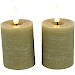 Stompkaars Benevento Led beige 5 cm rond set van 2