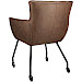 Eetkamerstoel Novile microleder bruin met wiel