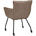 Eetkamerstoel Novile microleder taupe met wiel