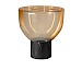Tafellamp Lanea zwart small goud transparant glas