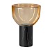 Tafellamp Lanea zwart large goud transparant glas