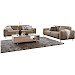 2,5 zitsbank Pantini microleder bruin premium comfort