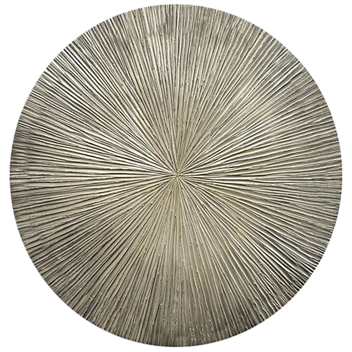 Wandpaneel Pictura 60 cm rond gestreept grijs