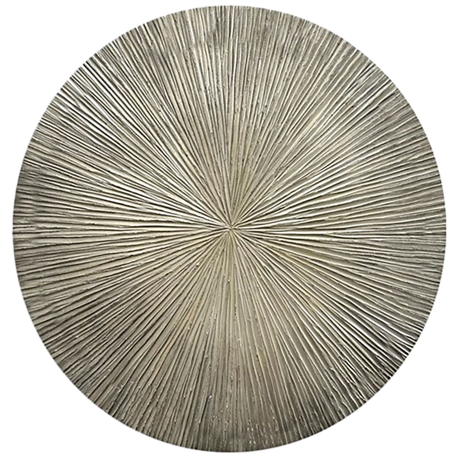 Wandpaneel Pictura 100 cm rond gestreept grijs
