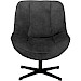 Draaifauteuil Fortenza velvet antraciet