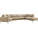 Hoekbank rechts Linoza taupe supreme comfort
