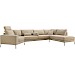 Hoekbank rechts Linoza taupe supreme comfort