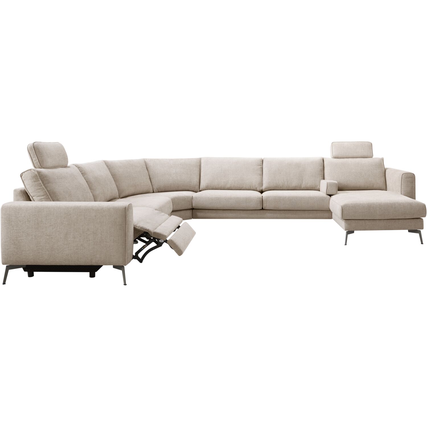 Hoekbank Linoza naturel relaxfunctie links premium comfort