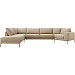 Hoekbank links Linoza taupe supreme comfort