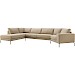 Hoekbank links Linoza taupe supreme comfort