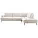 Hoekbank rechts Ansio pocket-visco zitting beige