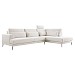 Hoekbank rechts Ansio pocket-visco zitting beige