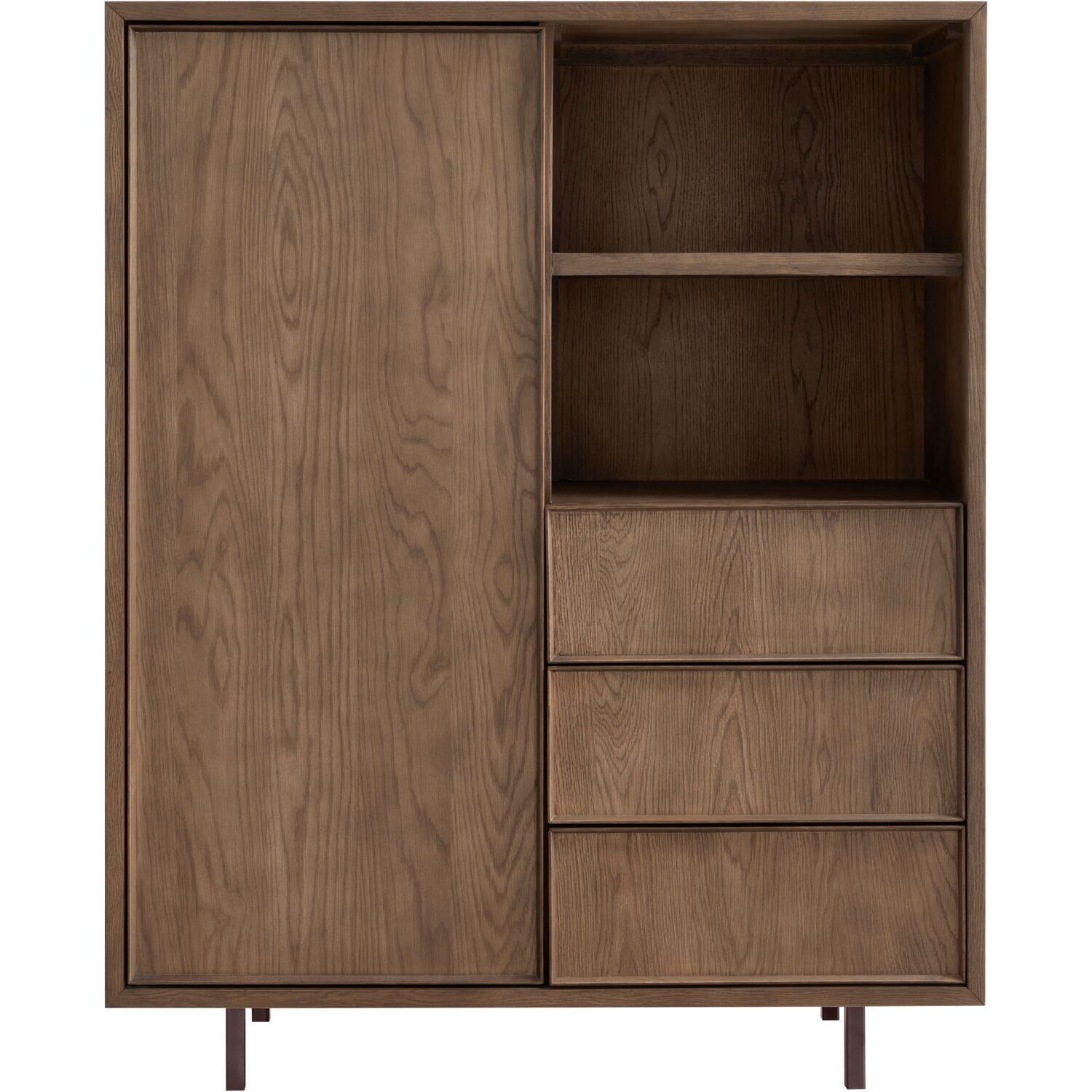 Opbergkast Calvo 143x115x045 cm bruin