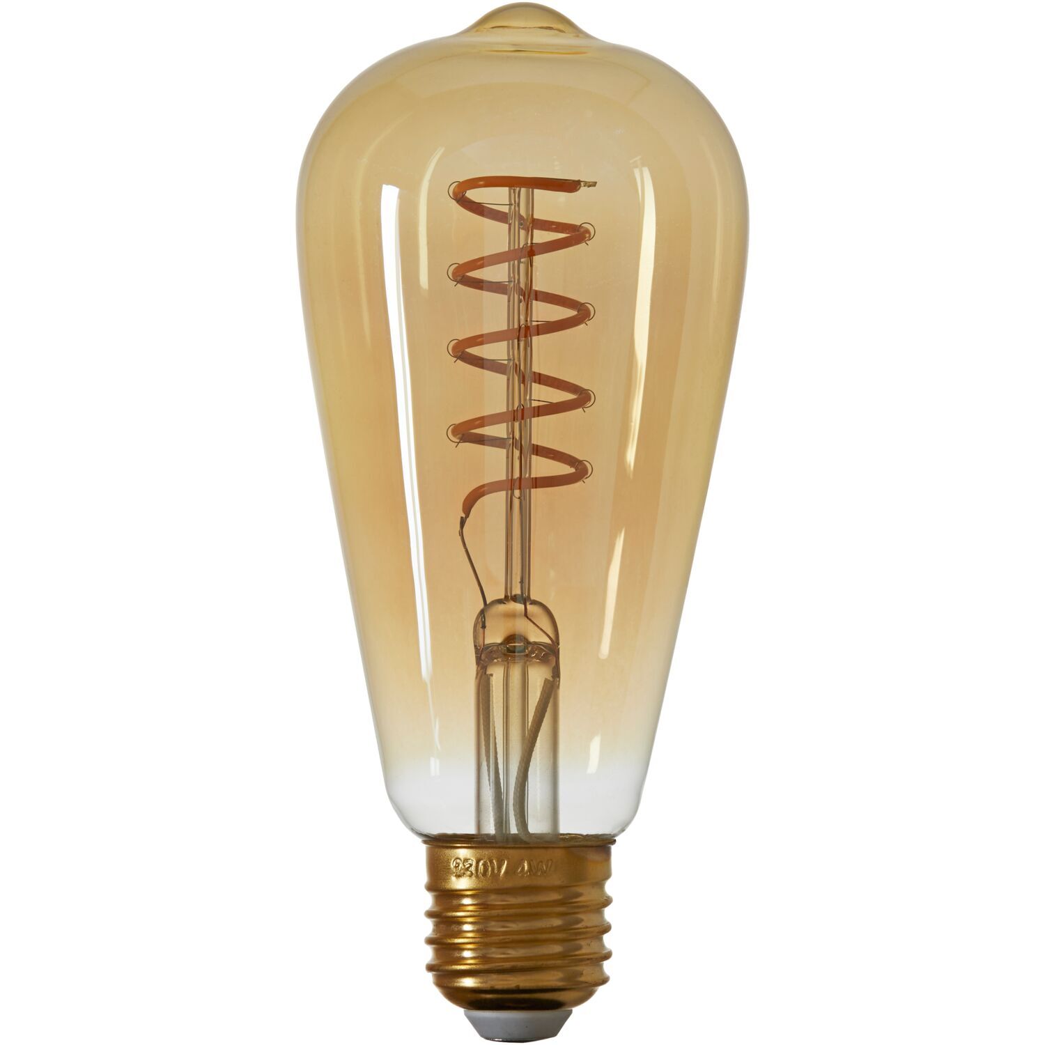 E27 Ledlamp Luce amber 4 Watt 6,5 cm hoekig