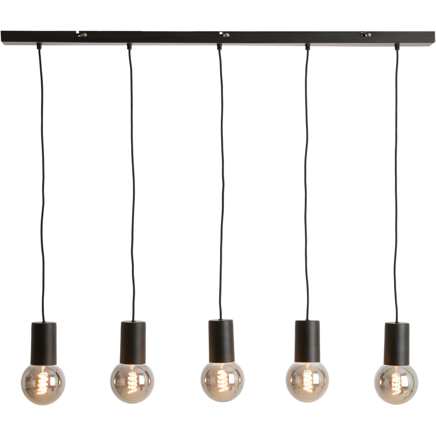 Hanglamp Trecate mat zwart 5-lichts