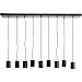 Hanglamp Trecate mat zwart 9-lichts