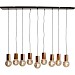 Hanglamp Trecate ruw antiek brons 9-lichts