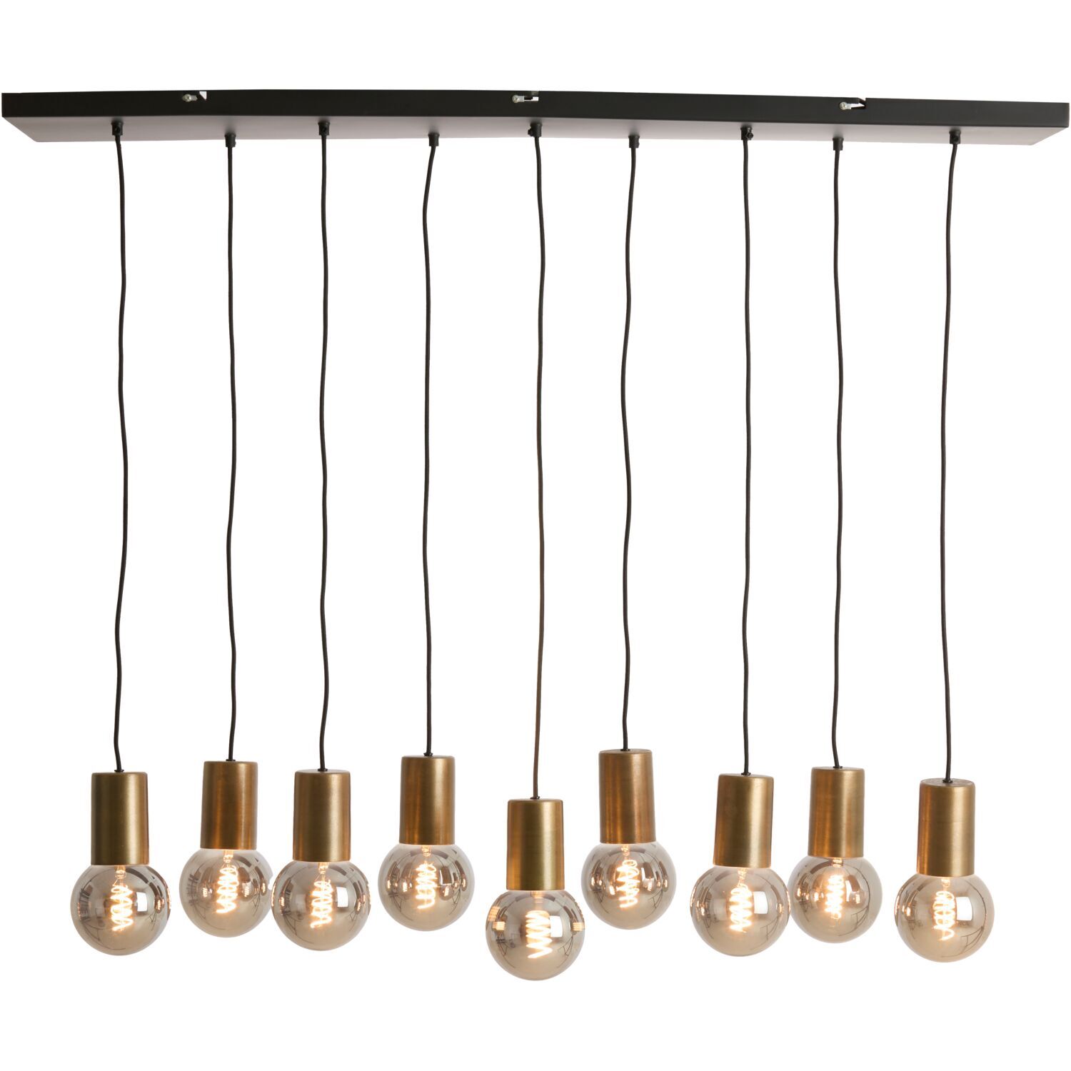 Hanglamp Trecate ruw antiek brons 9-lichts