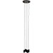 Hanglamp Trecate mat zwart 5-lichts rond