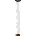 Hanglamp Trecate ruw antiek brons 5-lichts rond
