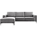 Hoekbank links Fabria grijs basic comfort