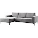 Hoekbank links Fabria grijs basic comfort