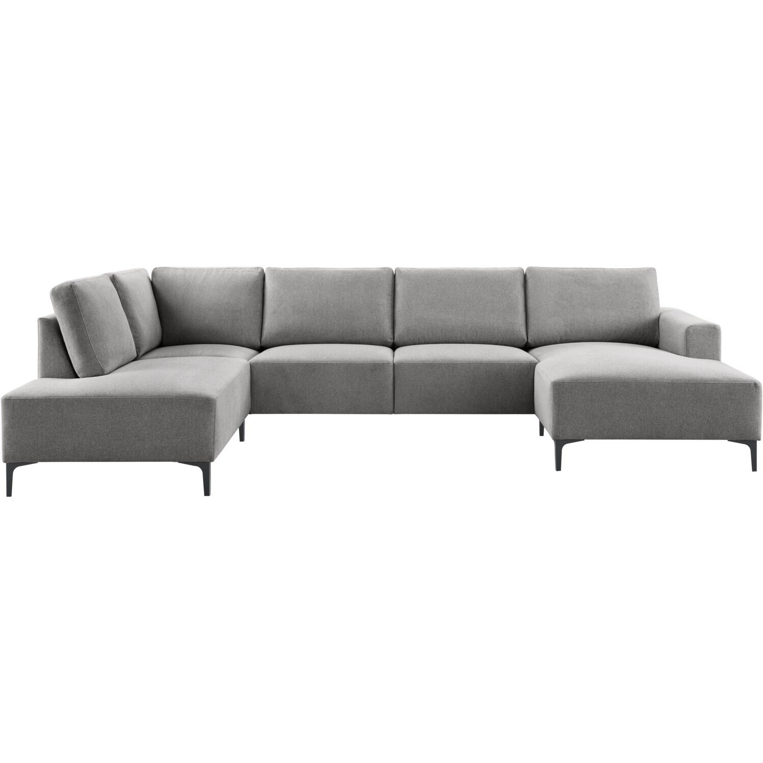 Hoekbank links Fabria donkergrijs basic comfort