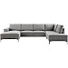 Hoekbank rechts Fabria donkergrijs basic comfort