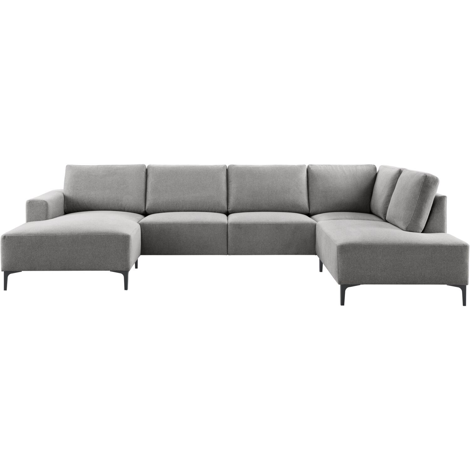 Hoekbank rechts Fabria donkergrijs basic comfort