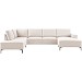 Hoekbank links Fabria groot beige basic comfort